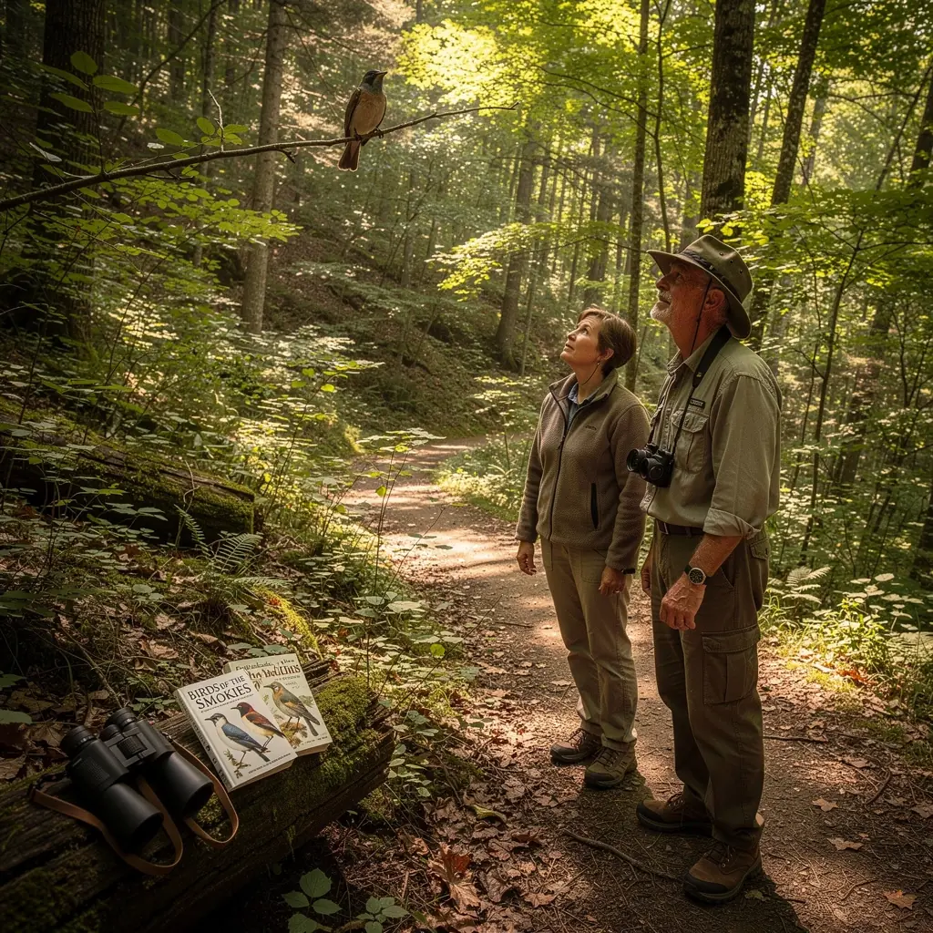 Семья, наслаждающаяся пикником на обочине дороги с видом на озеро.