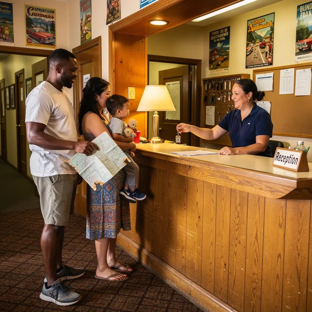 Крупный план знака, указывающего направление к национальному парку и туристическим маршрутам.